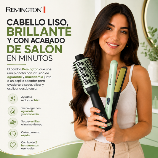 Combo Plancha y cepillo Remington